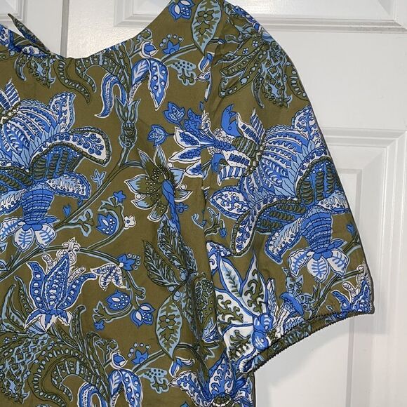 Talbots TIE BACK TOP - LIVELY FLORAL size medium - Picture 3 of 11